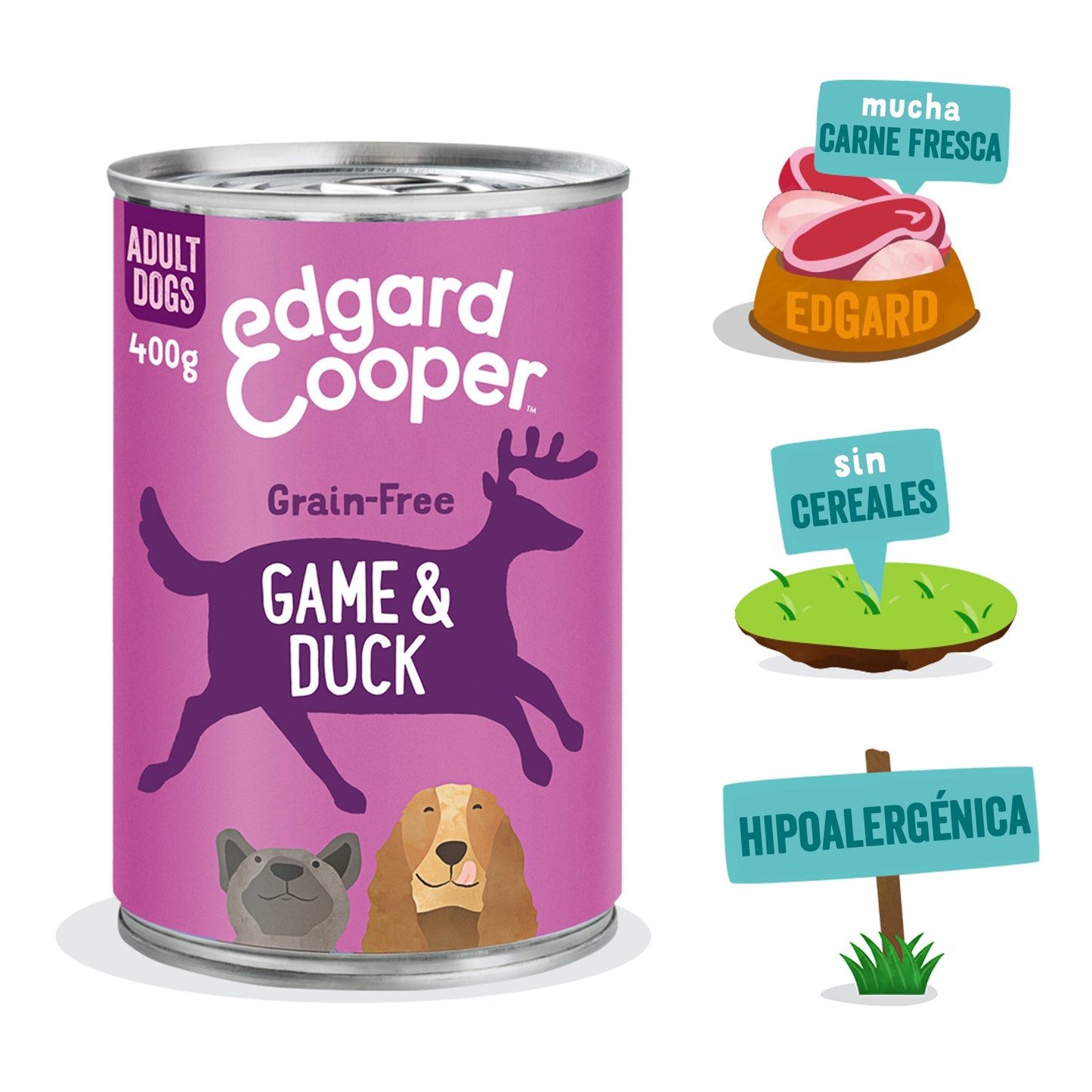 Edgard Cooper | Venado y Pato | Lata para Perros 400g