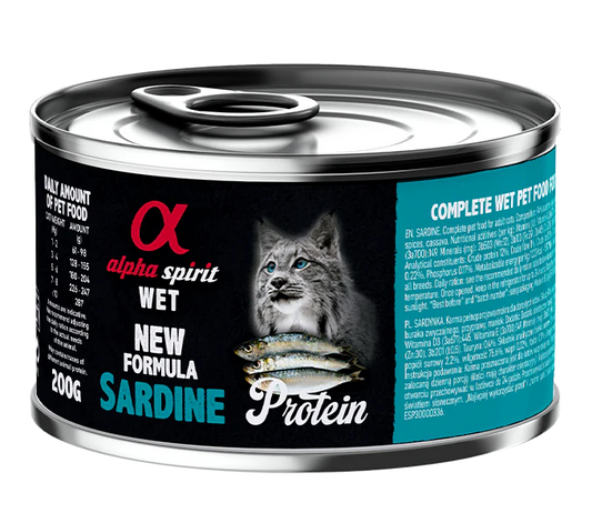 Lata de Sardinha Alpha Spirit para Gatos Esterilizados | Monoproteína