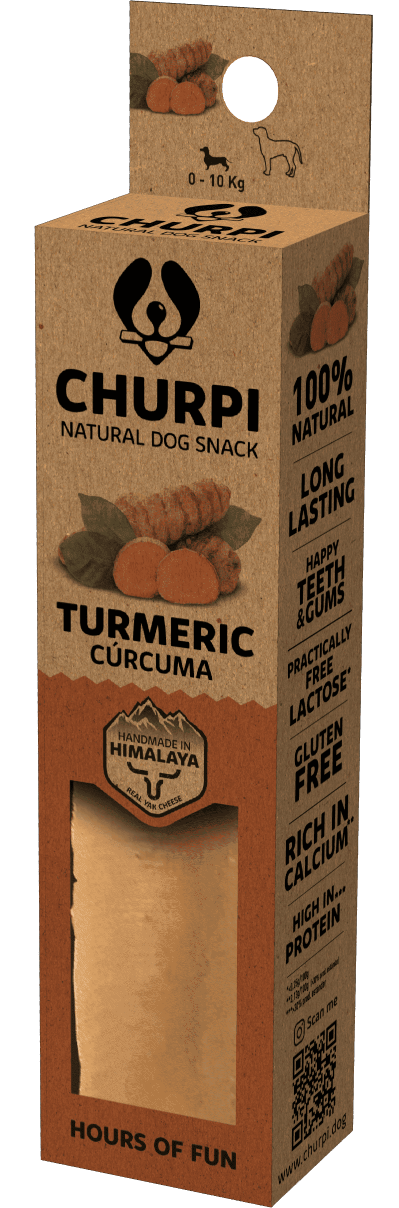 BARRA DE CÚRCUMA M CHURPI yak Snack/golosina para perros