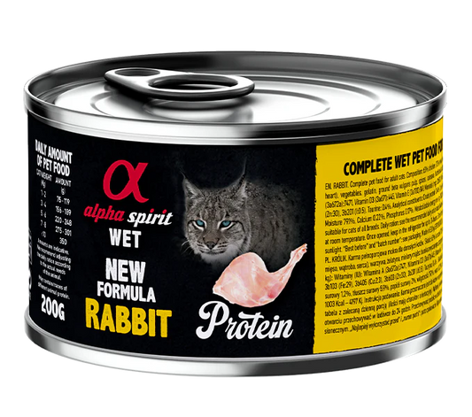 Alpha Spirit Frango e Coelho Enlatados para Gatos Esterilizados