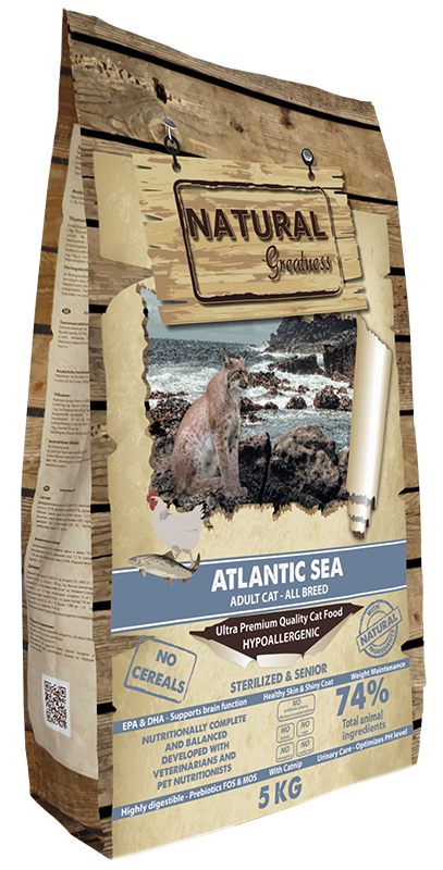 Natural Greatness - Receta Atlantic Sea para gatos adultos de todas las razas