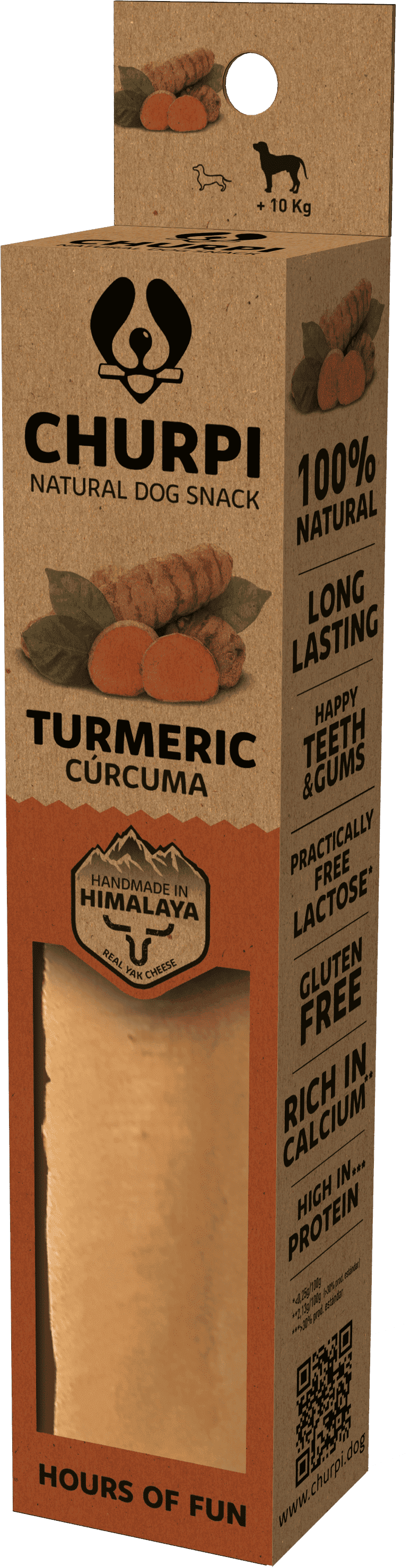 Barra de cúrcuma CHURPI L yak Snack/premio para perros