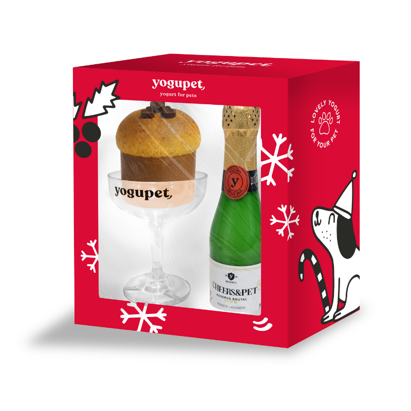 Yogupet Box Navidad: 1 Cheers&Pet + 1 Copa + 1 Panepet