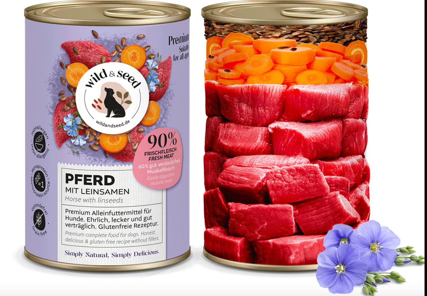 Lata de Caballo con Calabaza (monoproteíca) - Wild & Seed - 400g