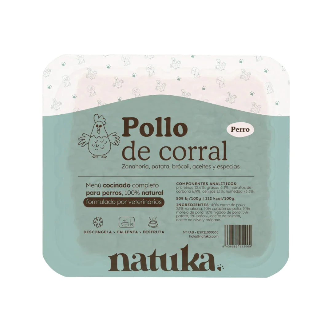 Comida cocinada Natuka (Pollo de corral) - SOLO RECOGIDA EN TIENDA - 800g