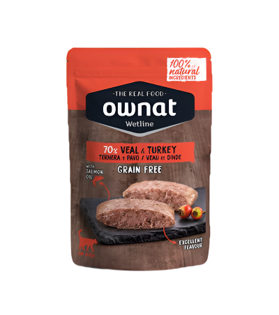 OWNAT Pouch Ternera y Pavo - WETLINE Veal & Turkey (GATOS) 85g