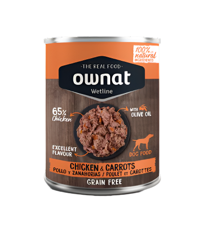 Ownat: Frango com Cenoura - OWNAT WETLINE Frango com Cenoura (CÃO) 395g