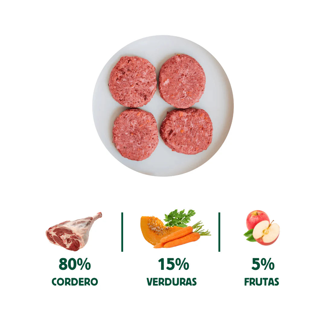 Menú BARF de Cordero con verduras frescas para perros - 1kg - Wild Balance