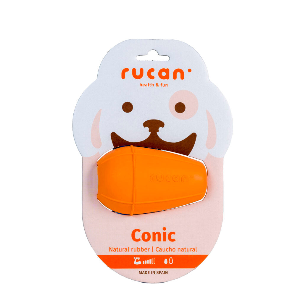 RUCAN | Conic Mediano Naranja | Juguete Rellenable