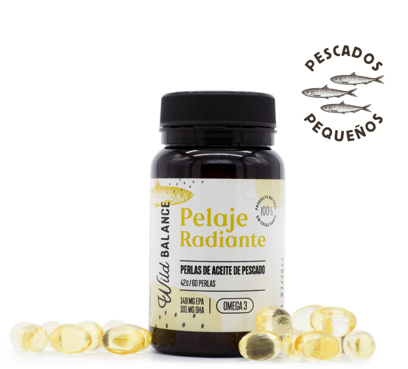 Cápsulas Omega 3 de aceite de pescado - Pelaje radiante - Wild Balance