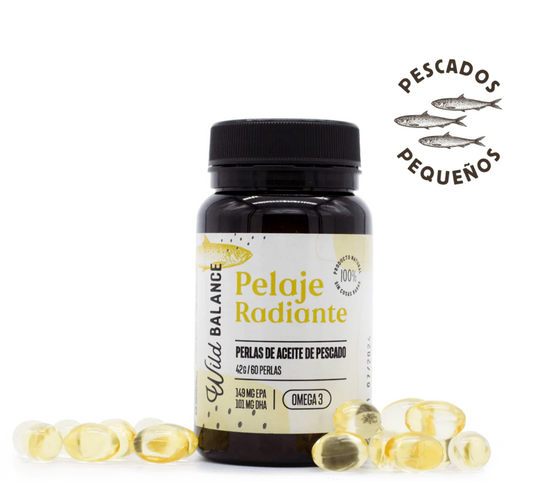 Cápsulas de Óleo de Peixe Ómega 3 - Radiant Coat - Wild Balance