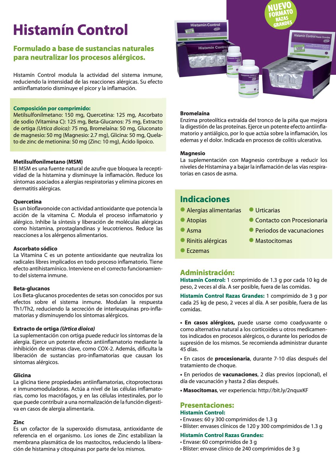 HISTAMÍN CONTROL| Reducción de Alergias y Picores | Stangest | 60 comprimidos