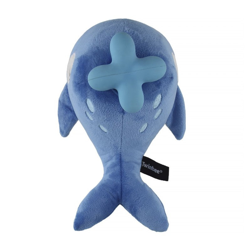 Ballena de peluche con chorro de goma - Juguete 2 en 1