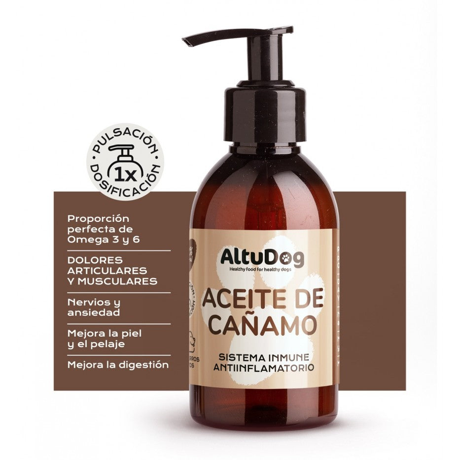 Óleo de Cânhamo, 200ml para cães - Altudog