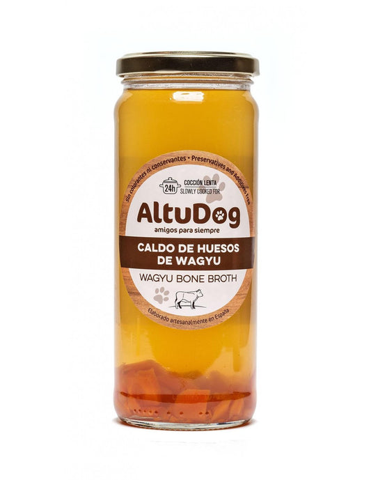 Caldo Natural de Ossos de Wagyu 450ml para Cães - Altudog