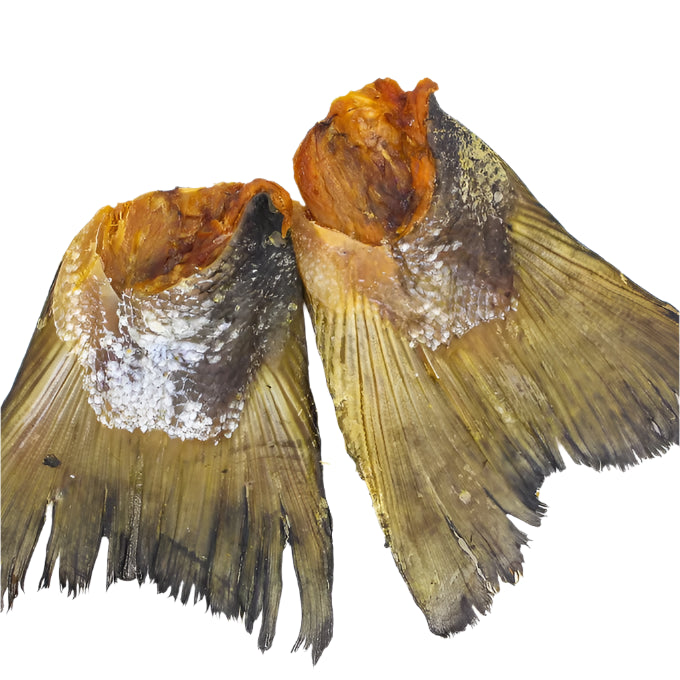 Caudas de salmão secas