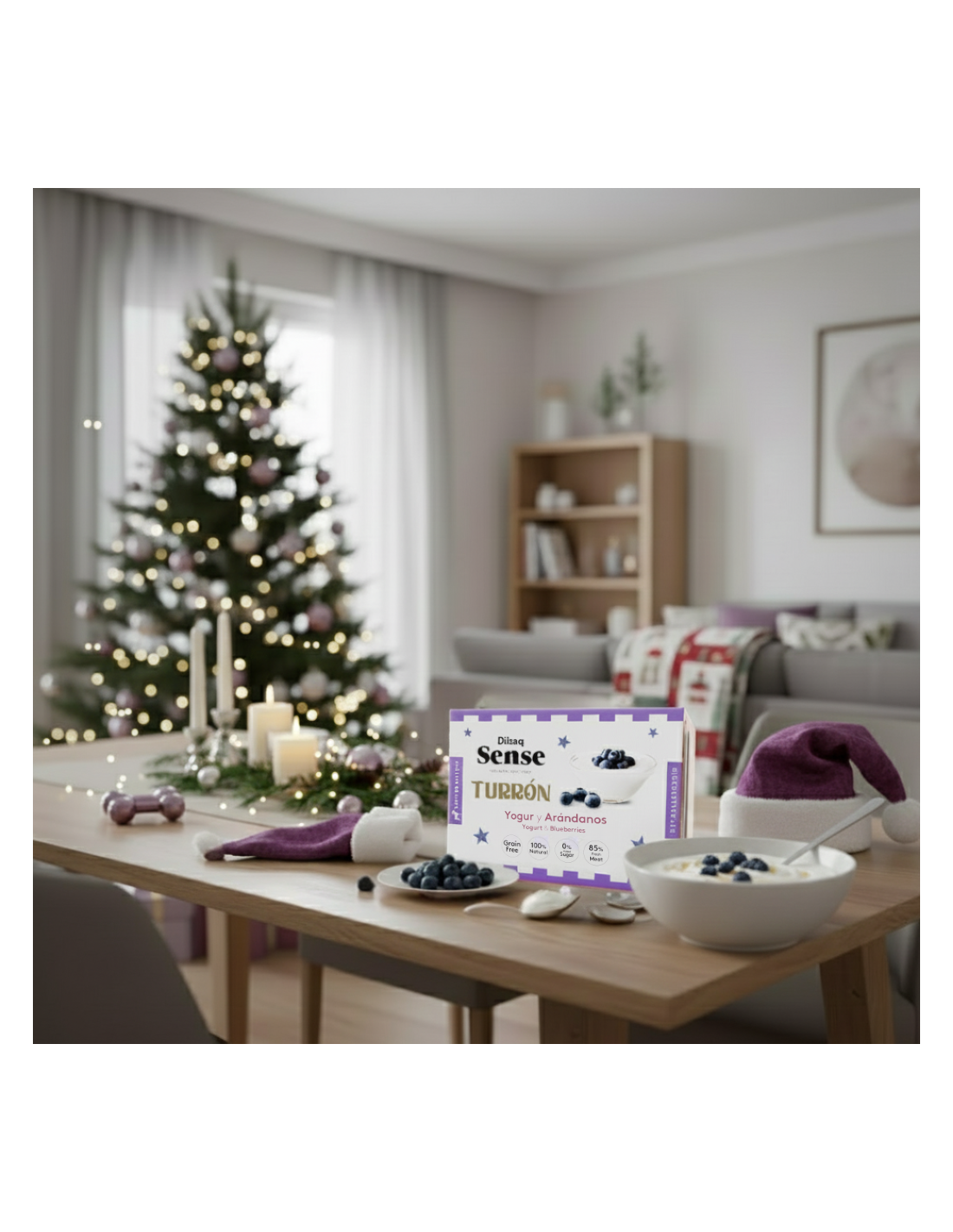 Dibaq Sense Turrón Yogur y arándanos