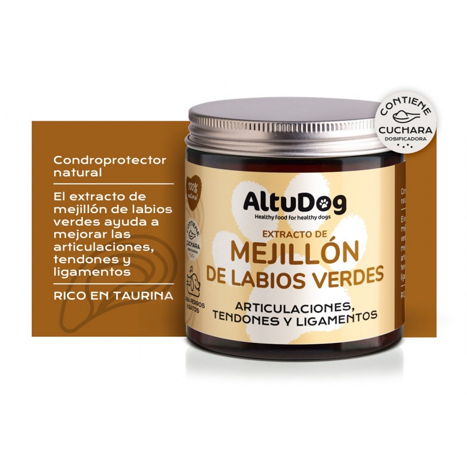 Mejillón de labios verdes - Ayuda a sus articulaciones y tendones - Altudog