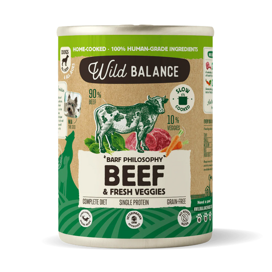 Carne de vaca cozida a vapor com cenoura Wild Balance