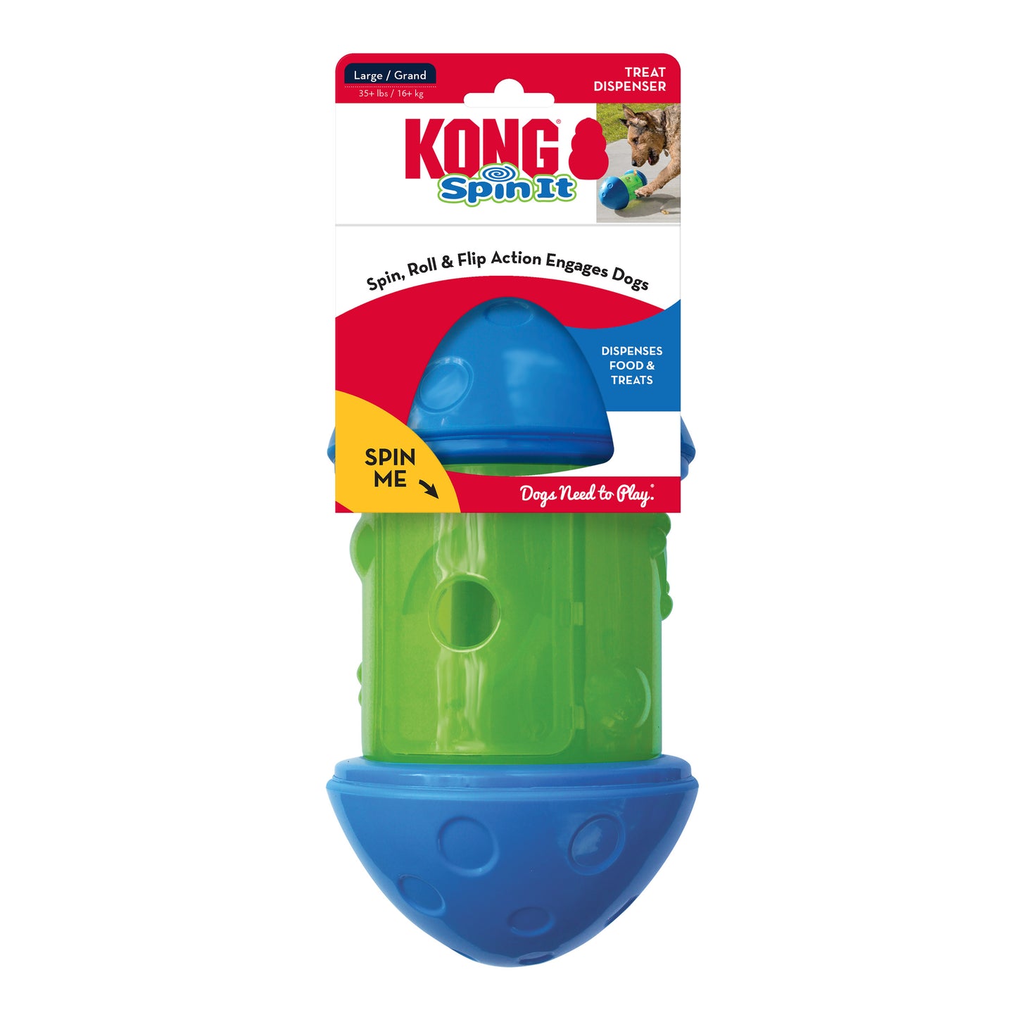 KONG Spin it: Dispensador de guloseimas - Brinquedo interativo