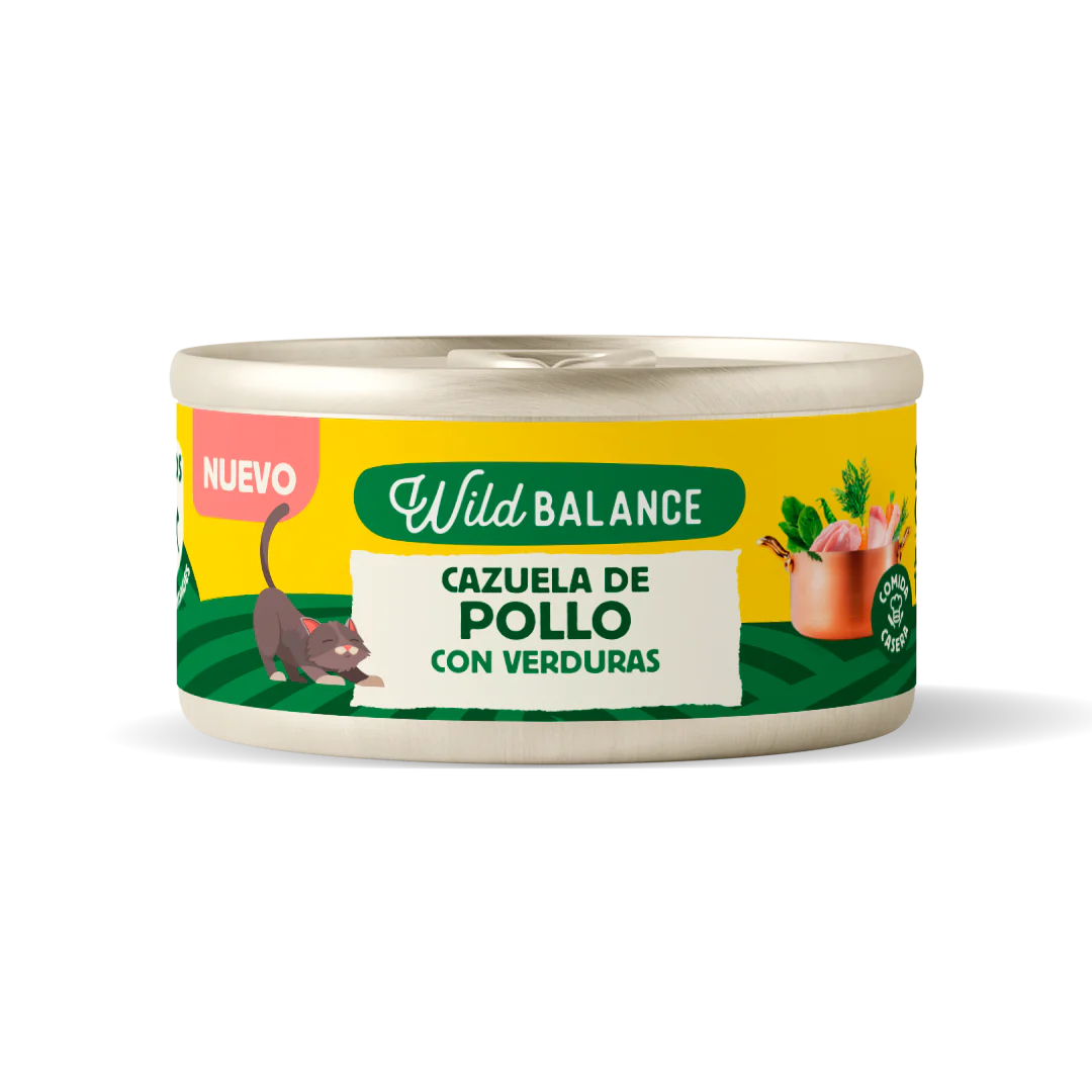 Lata Cazuela de Pollo con Verduras | Gatos Wild Balance