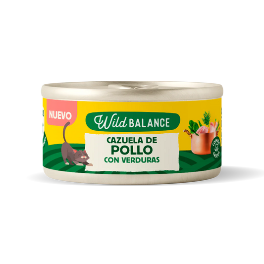 Lata Cazuela de Pollo con Verduras | Gatos Wild Balance