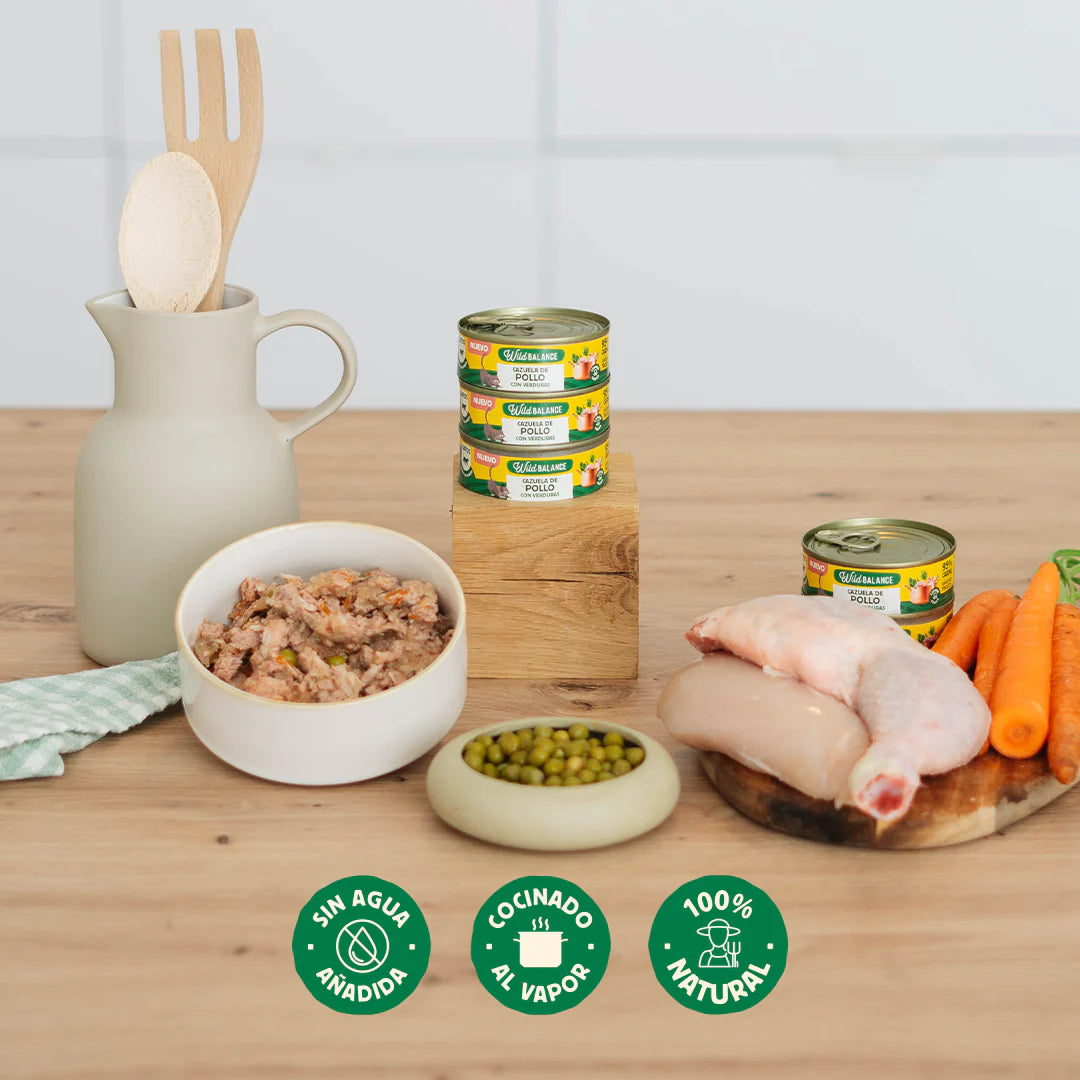 Lata Cazuela de Pollo con Verduras | Gatos Wild Balance