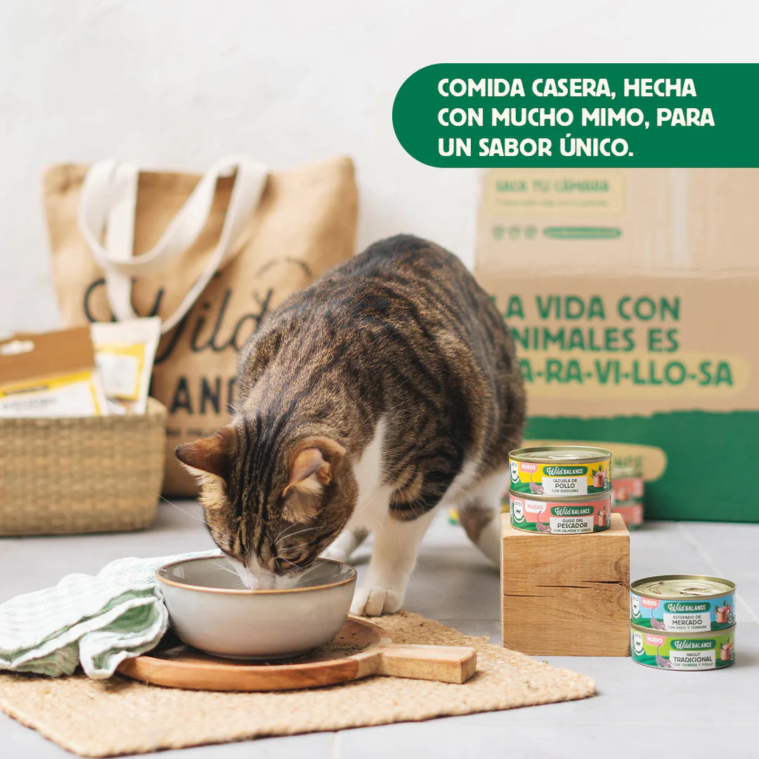 Lata Estofado de Mercado | Pavo y Ternera | Gatos Wild Balance