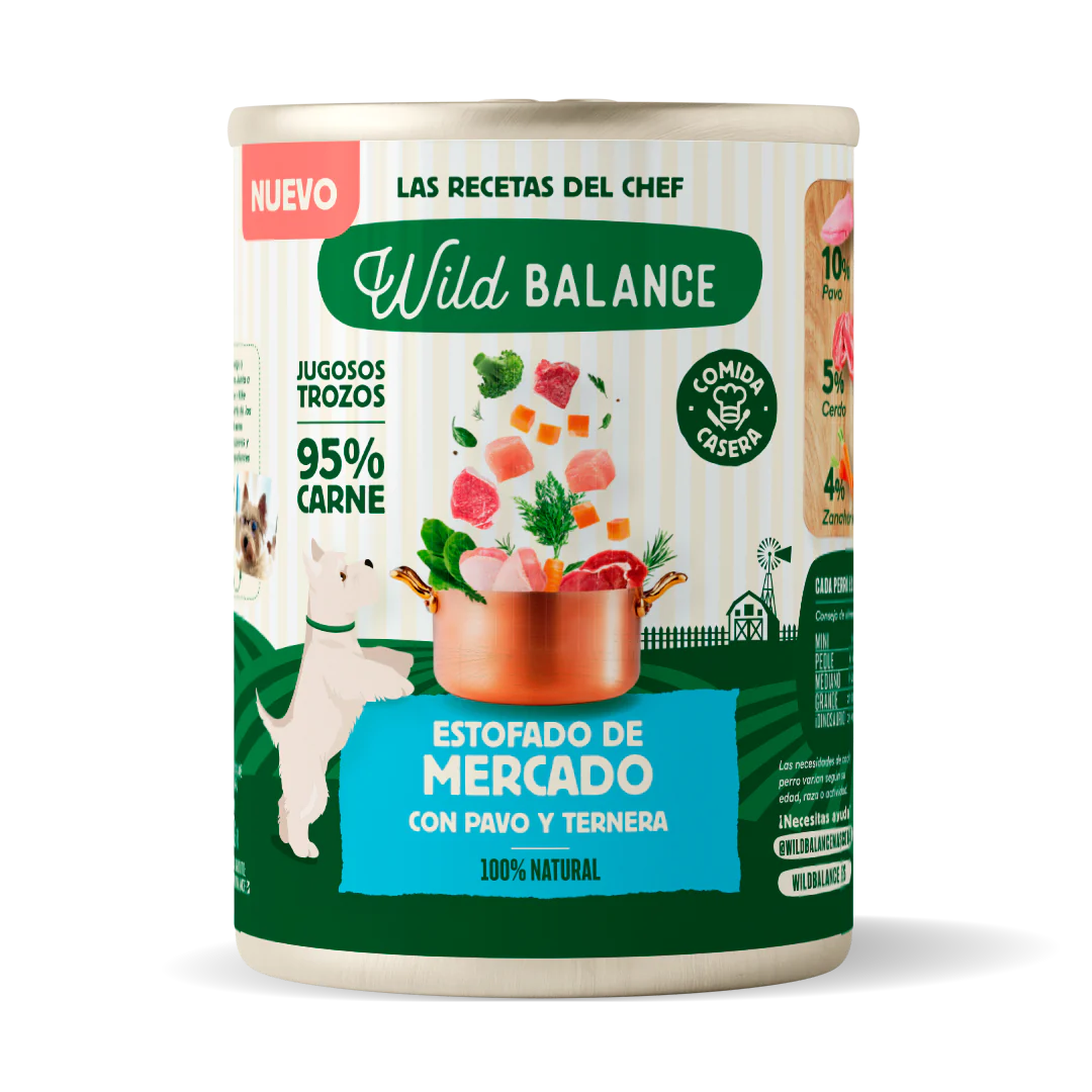 Lata de Pollo, Pavo y Ternera – Estofado de Mercado - Wild Balance