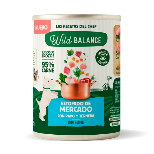 Frango, peru e carne enlatados – estufado de mercado – Wild Balance