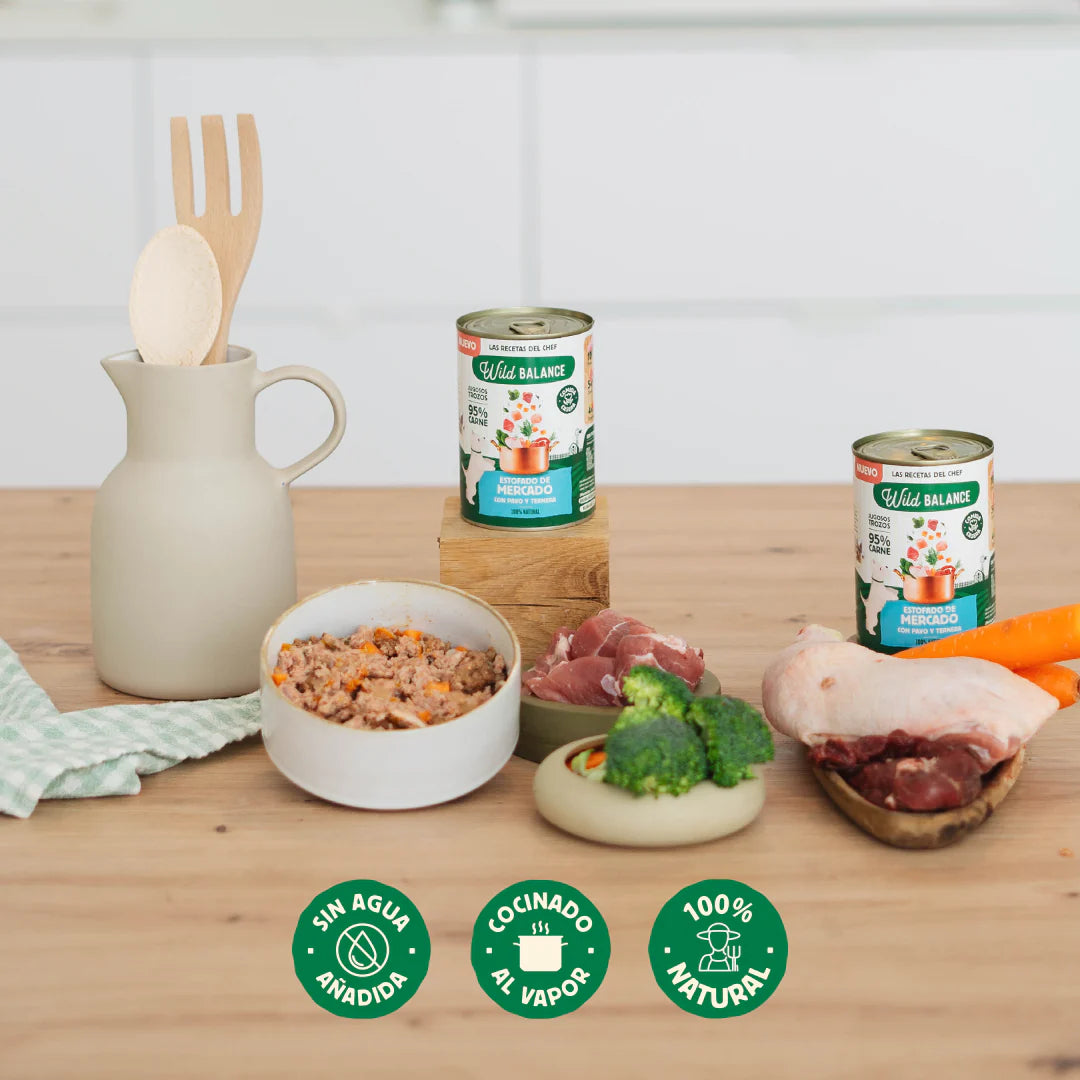 Lata de Pollo, Pavo y Ternera – Estofado de Mercado - Wild Balance