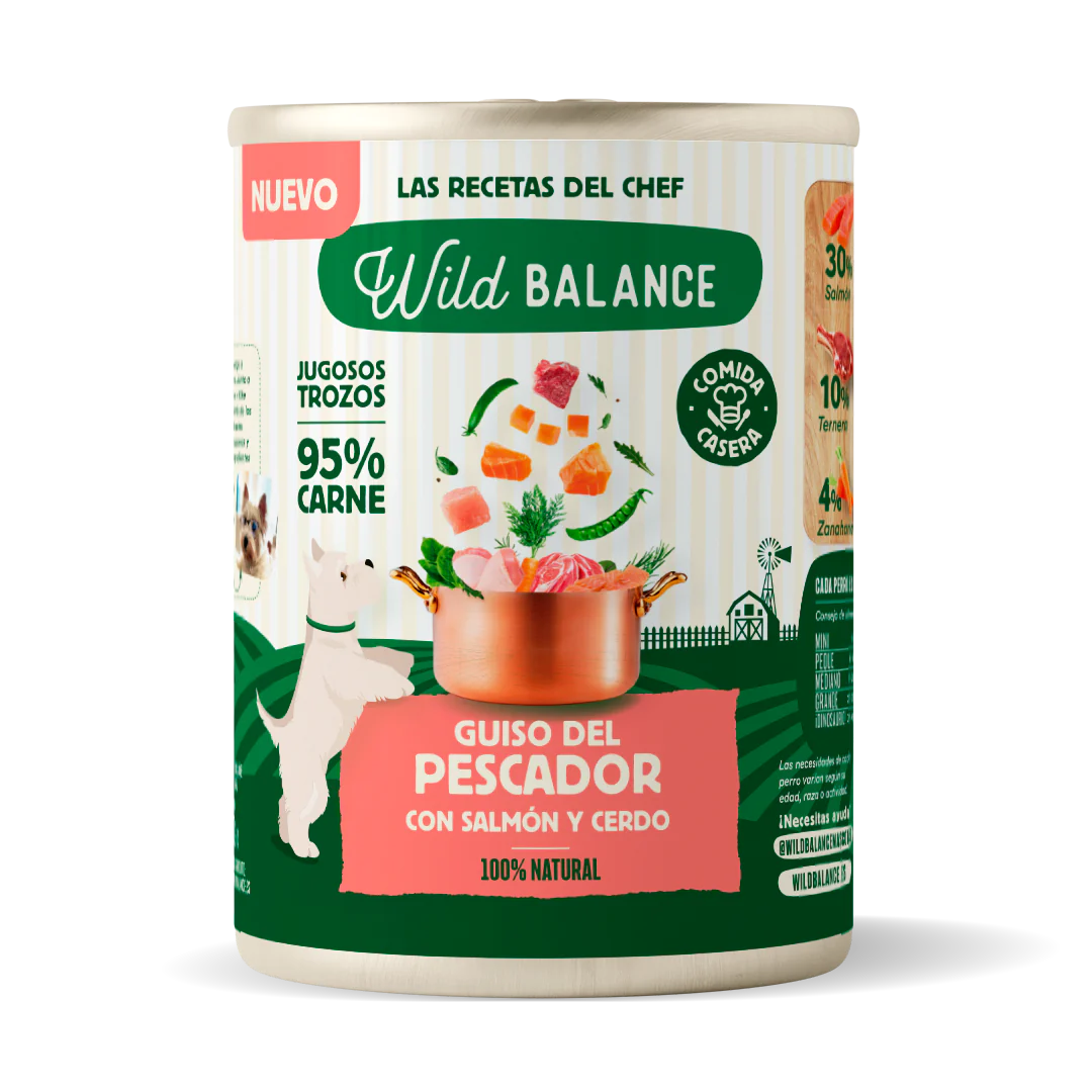 Lata de Pollo, Salmón, Ternera y Cerdo – Guiso del pescador - Wild Balance