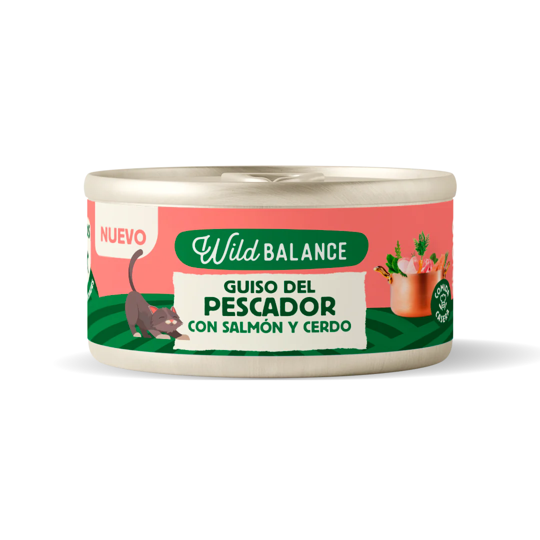 Lata Guiso del Pescador con Salmón y Cerdo | Gatos Wild Balance