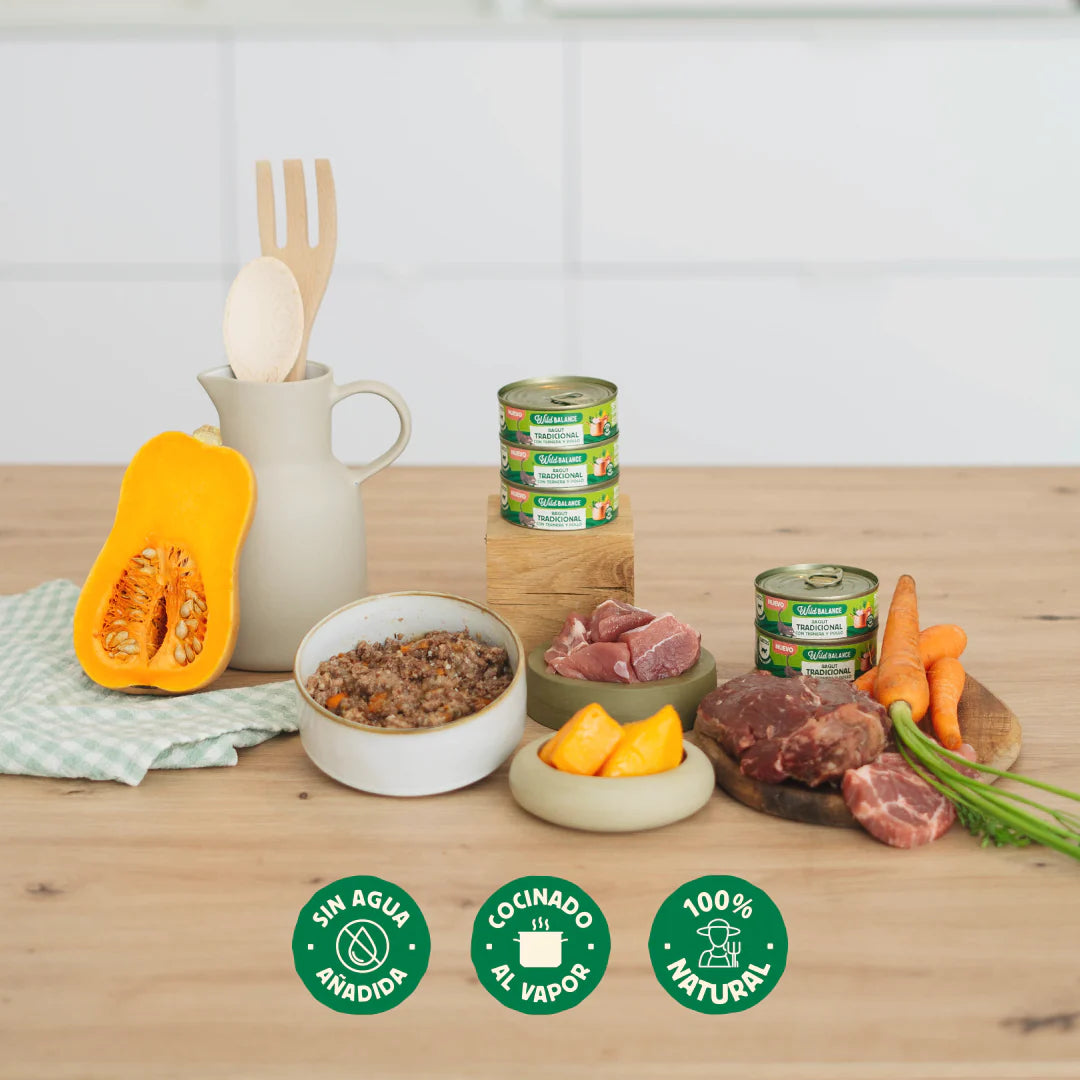 Lata Ragout Tradicional Ternera y Pollo | Gatos Wild Balance