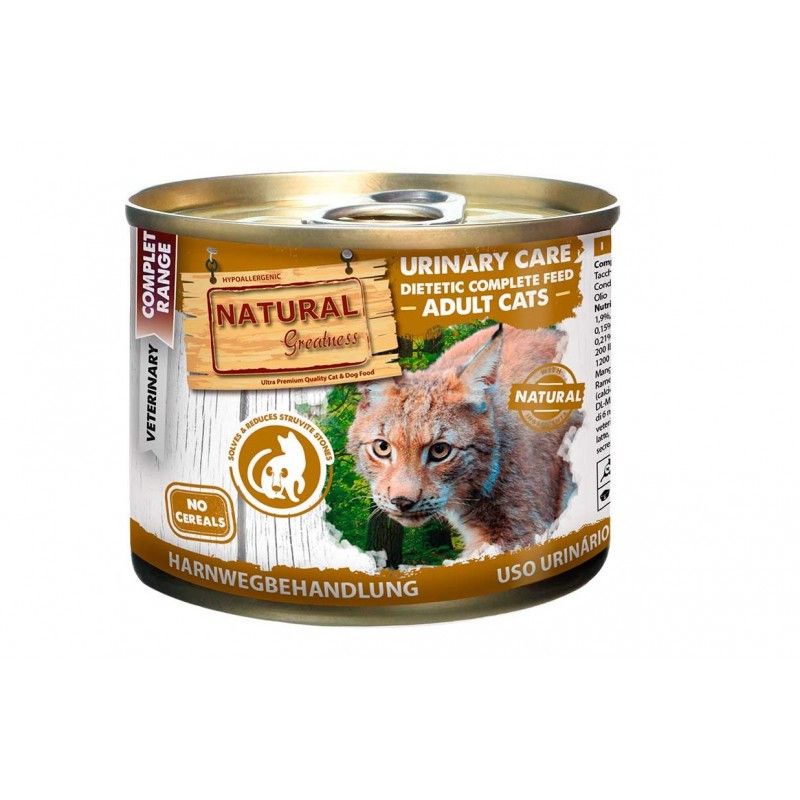 Lata Cuidado Urinario Gatos Natural Greatness 200g | Cristales Estruvita