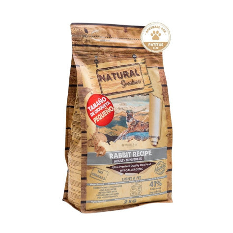 Natural Greatness Receta Conejo MINI Light & Senior (NO CEREAL, MONOPROTEIN)