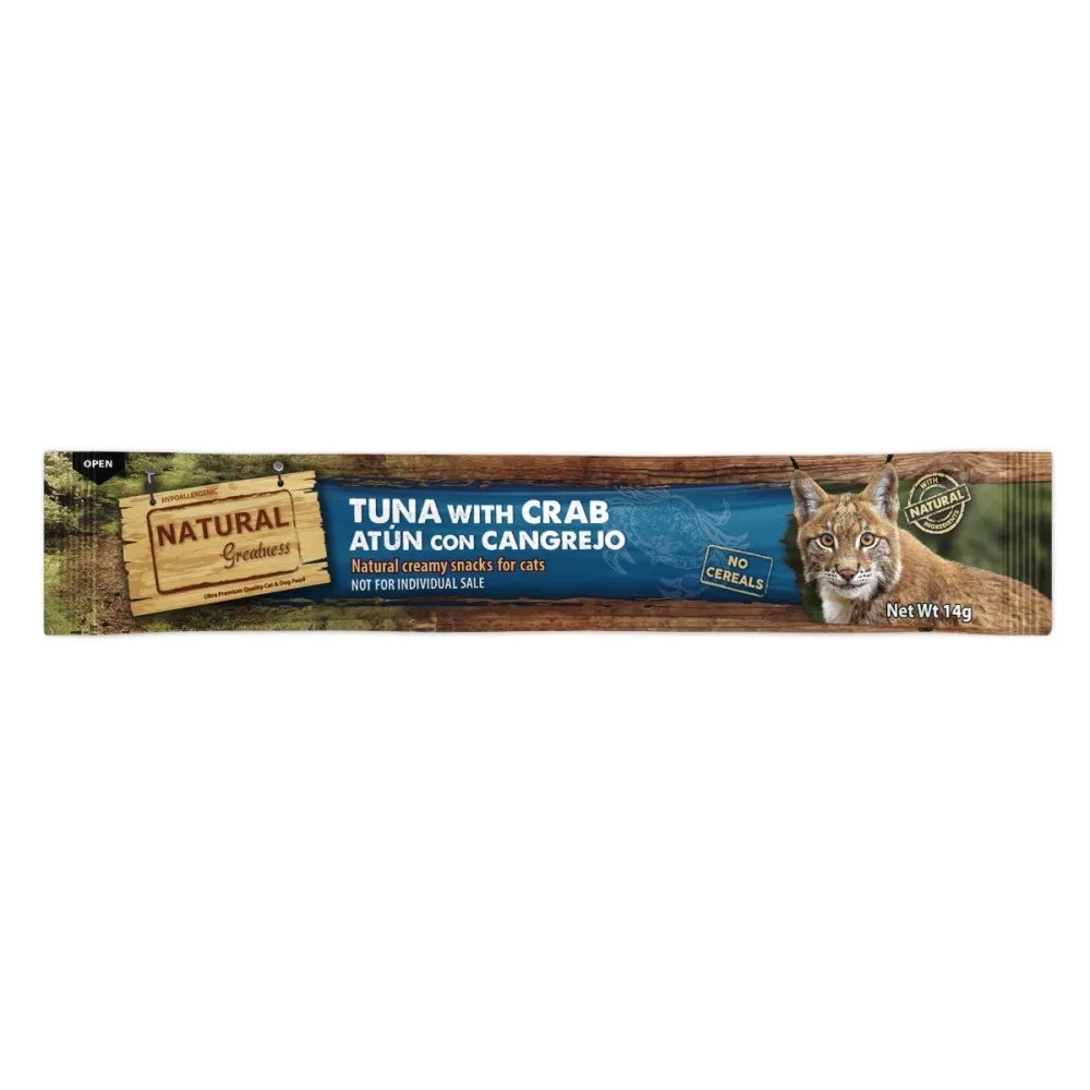 Petisco cremoso de atum e caranguejo para gatos | Natural Greatness