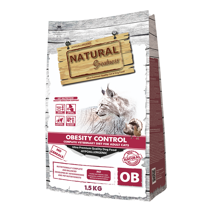 Natural Greatness Diet Pienso Obesity Control para Gatos | Pérdida de peso