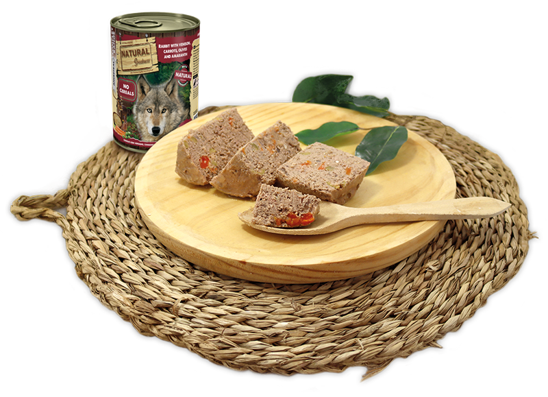 Lata de Conejo con Venado, Zanahoria, Aceitunas y Amaranto | 400gr | Natural Greatness