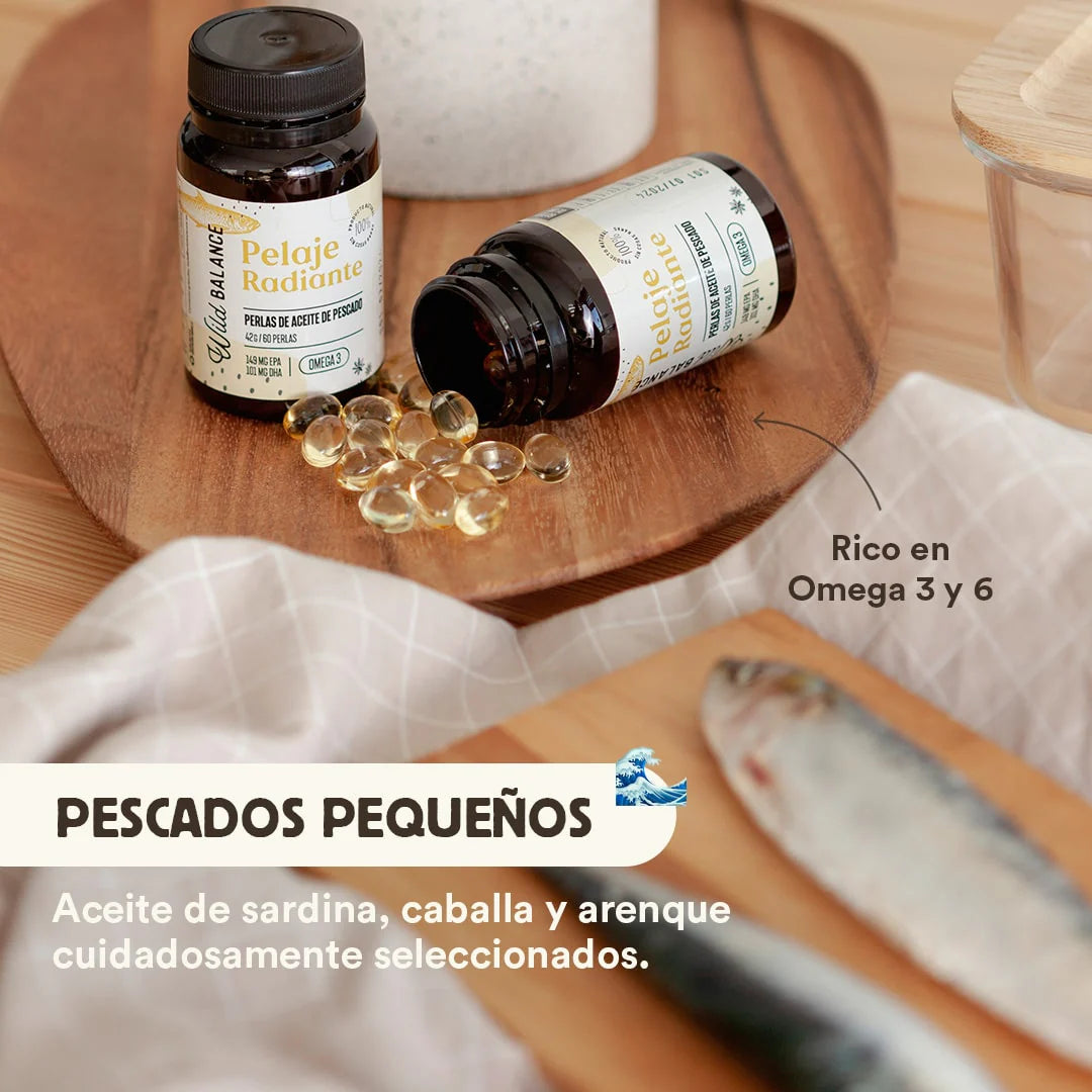 Cápsulas Omega 3 de aceite de pescado - Pelaje radiante - Wild Balance