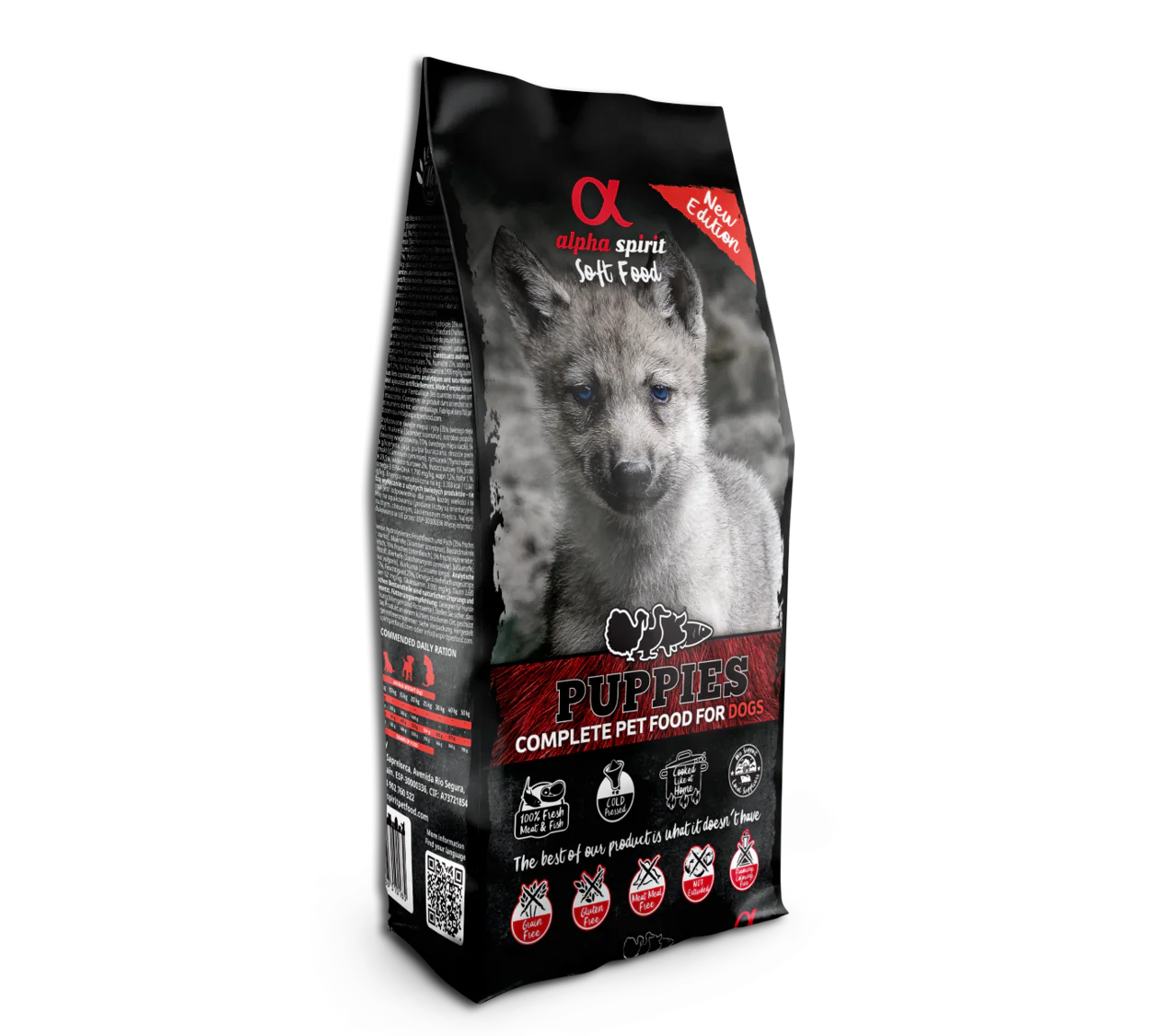 Alpha Spirit Puppies Pienso Semihúmedo - Prensado en frío Para Cachorros