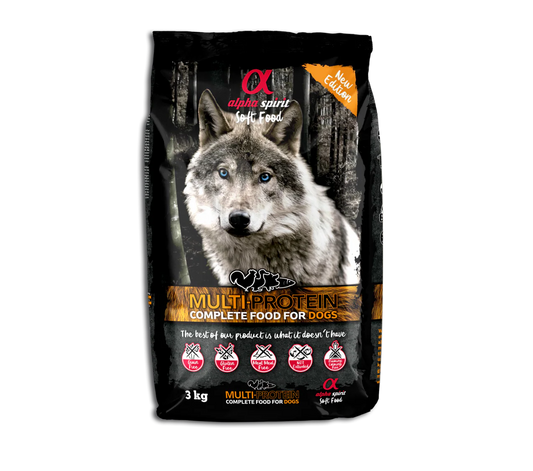 Ração Multiproteica Semi-Húmida Alpha Spirit Saco de 3 Kg