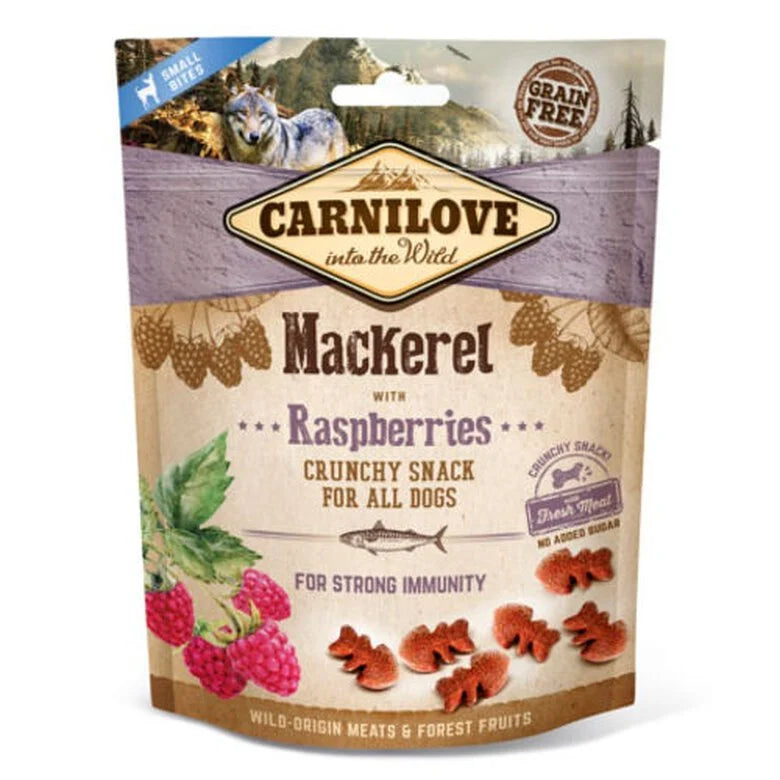 Carnilove Galletas Crujientes de Caballa y Frambuesa Para Perros