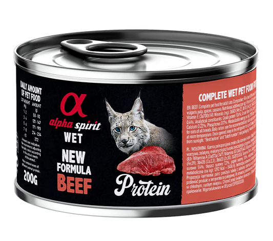 Alpha Spirit Lata de Carne de Novilho para Gatos Esterilizados | Monoproteína