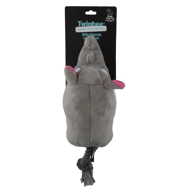 Peluche rinoceronte acolchado resistente | Juguete para perros