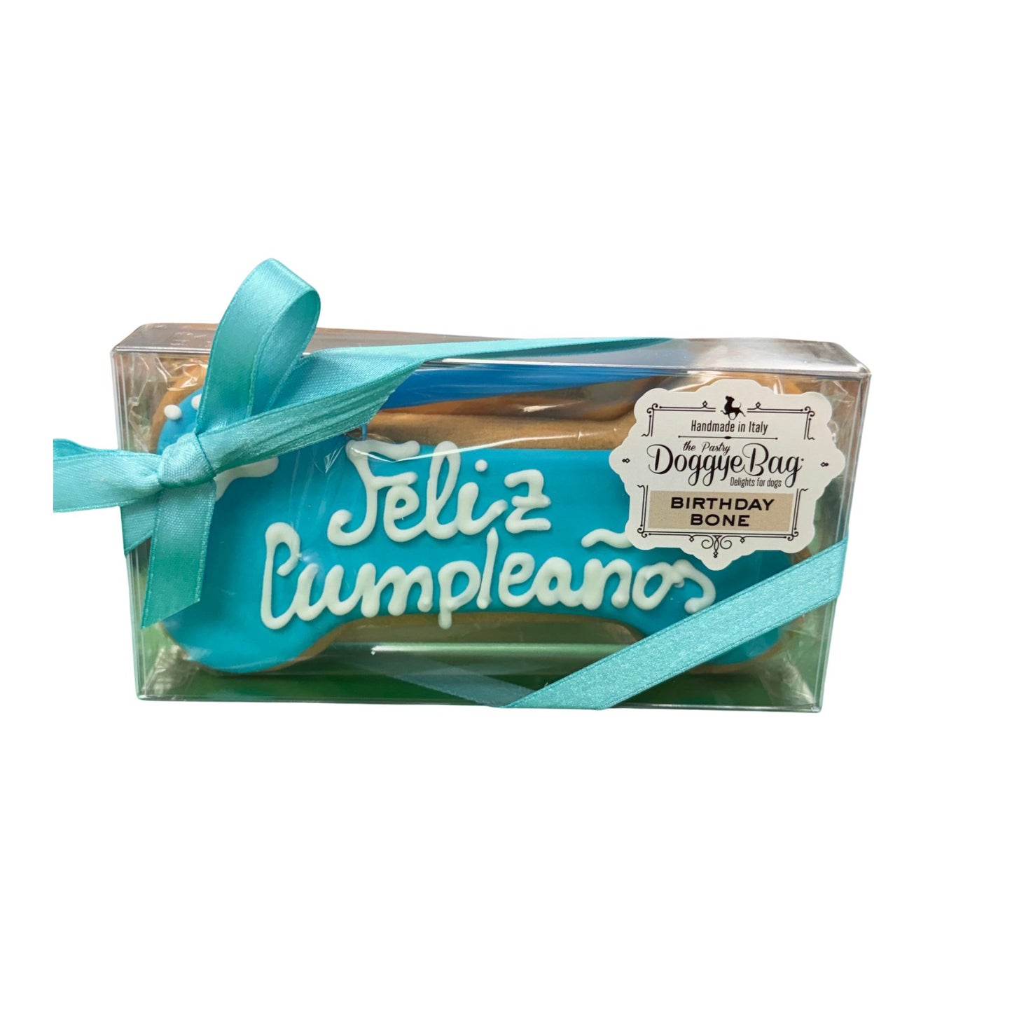 Hueso tarta de cumpleaños para perro con vela incluida