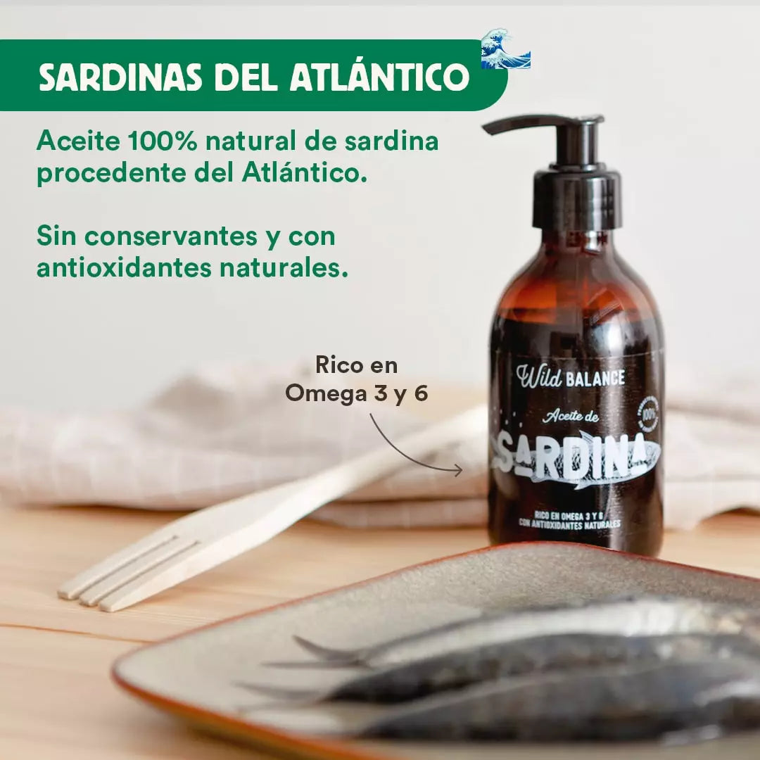 Óleo natural de sardinha - Wild Balance