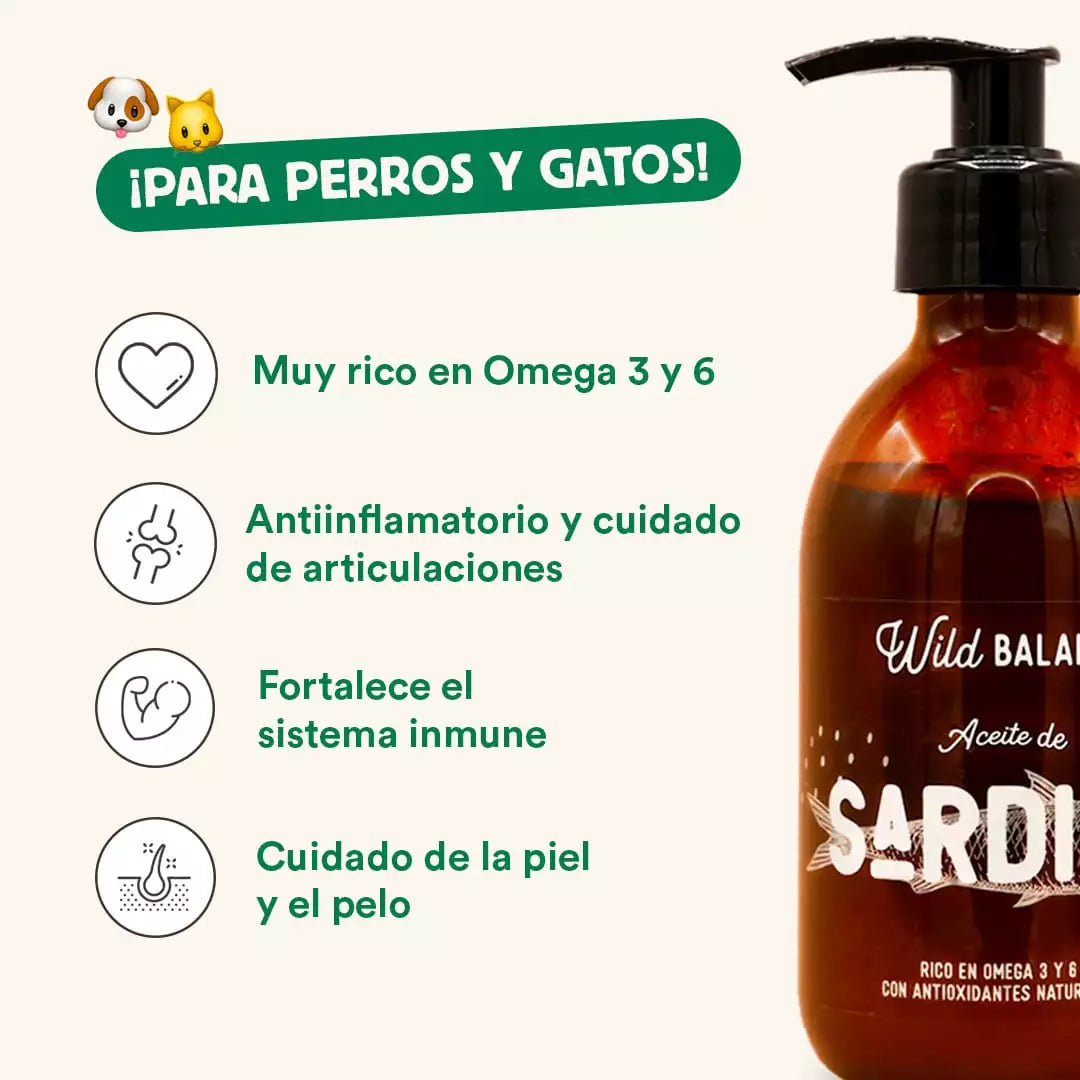 Óleo natural de sardinha - Wild Balance