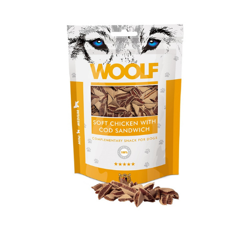 Triángulos de Pollo y Bacalao Woolf - Snacks Para Perros