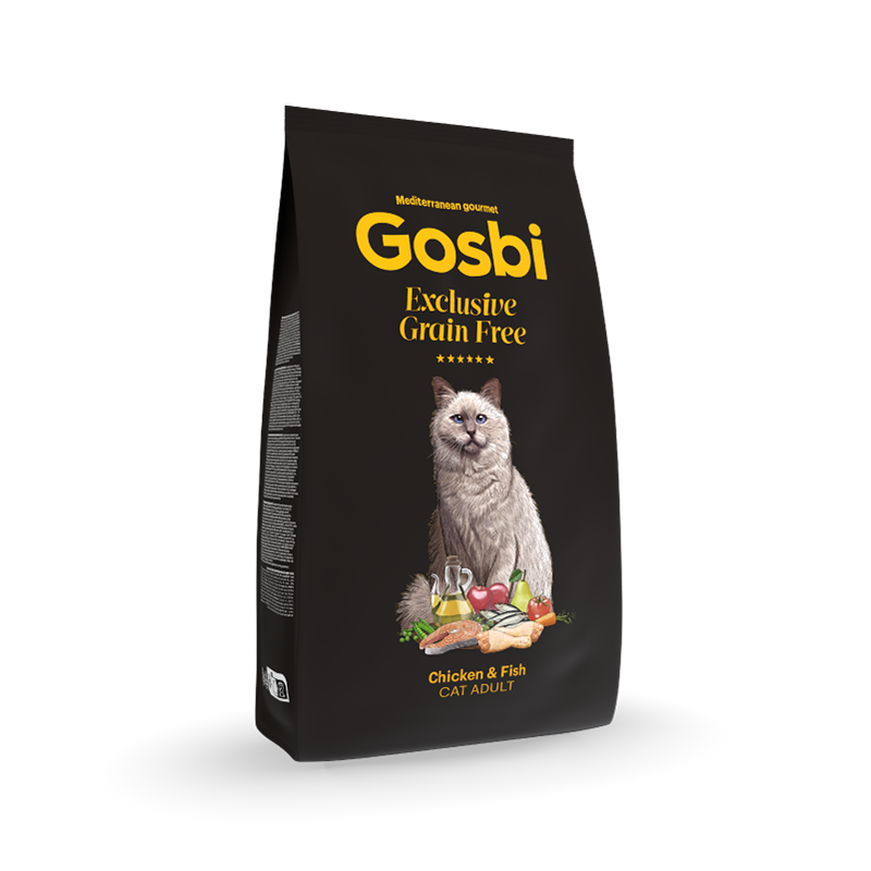 Gosbi | Exclusive Grain Free Cat Adult Chicken with Fish | Pienso para gatos adultos de pollo y pescado